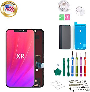 Screenmaster Screen Replacement for iPhone XR LCD Digitizer Screen Replacement 6.1 Inch Retina Display Frame Assembly with Complete Repair Tool Kit
