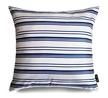 Phantoscope Ocean Series Cotton Cushion Cover White Stripe