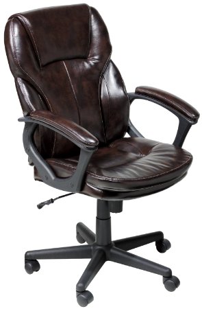 Serta 43669 Faux Leather Executive Chair, Roasted Chestnut