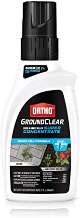 Ortho GroundClear Weed and Grass Killer Super Concentrate - Kills Weeds and Grass, Kills to the Root, Starts Working Immediately, for Patios and Landscaped Areas, 32 fl. oz.