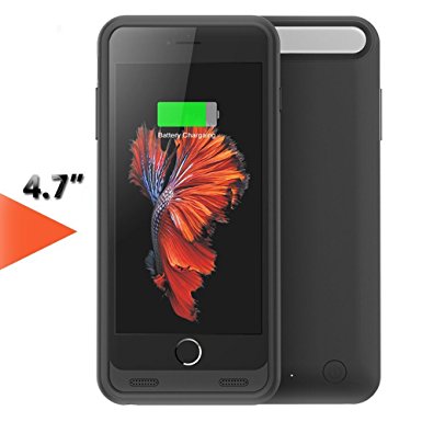 iPhone 6s Case,iPhone 6 Case,iFans®[MFI Apple Certified] iPhone 6 6s Battery Case,Protective iPhone 6 6S Charging Case- Battery Pack Power Bank Cover Case 3100mAh,Black/Black [Lifetime Warranty]