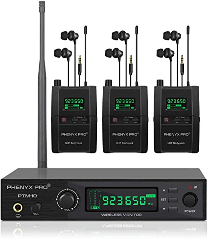 PTM-10 Stereo Wireless In-Ear Monitor System - Phenyx Pro