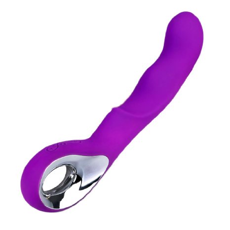 Bluelove Splash WaterProof Silicone G-Spot Massager Vibrator Female Masturbation Toy 10-frequency USB Charging ,Purple