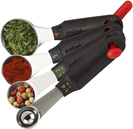 Good Cook Touch 4-Piece Stainless Steel Measuring Spoons Set