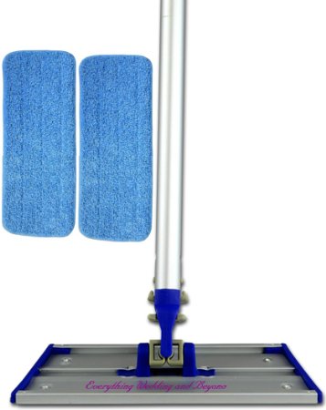 The Everywhere 9X5 Inch Mini Mop kit is a Commercial Grade Microfiber Wet or Dry Mop with 2 no Bonnet but Velcro Microfiber Pads. and a Telescope Pole that Stretches From 42 to 72 Inches. Read the Bullets and Description for Details.