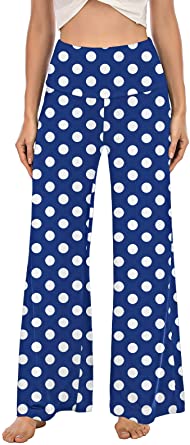 Arolina Women's Comfy Palazzo Pants Wide Leg Lounge Pajamas Pants High Waist Flowy Pants