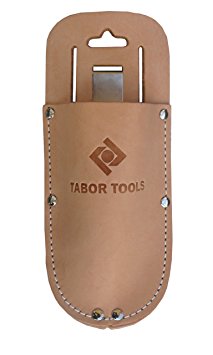 TABOR TOOLS H1 Leather Holster for Pruning Shears, Sturdy Craftsmanship Tool Belt Accessory Sheath, Fits Most Garden Scissors.