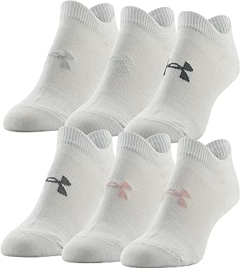 Under Armour Women's Essential 2.0 Lightweight No Show Socks, 6-Pairs