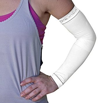 COMPRESSION ARM SLEEVE BeVisible Sports – Best Arm Support Sleeves For Men Women and Youth - Boosts Circulation Aids Faster Recovery With SPF 50  UV Sun Protection - 1 Pair