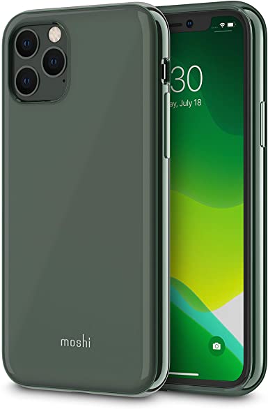 Moshi iGlaze for iPhone 11 Pro Case 5.8-inch, Metallic Frame Design, Military Drop Protection, Sleek Phone Cover for iPhone 11 Pro, Green