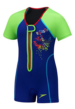 Speedo Kids UPF 50  Begin to Swim Thermal Swimsuit, Sapphire Blue, 2 Tall