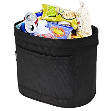 MATCC Car Garbage Can Velcro Car Trash Bin Waterproof Thick Litter Bag Car Storage Bag Back Seat Organizer