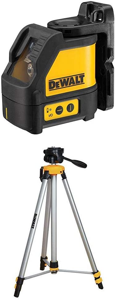 DEWALT DW088K Cross Line Laser with DW0881T Laser Tripod