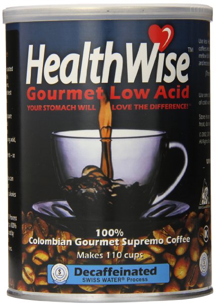 Healthwise Low Acid Columbian Gourmet Supremo Decaffeinated Coffee 12 Ounce