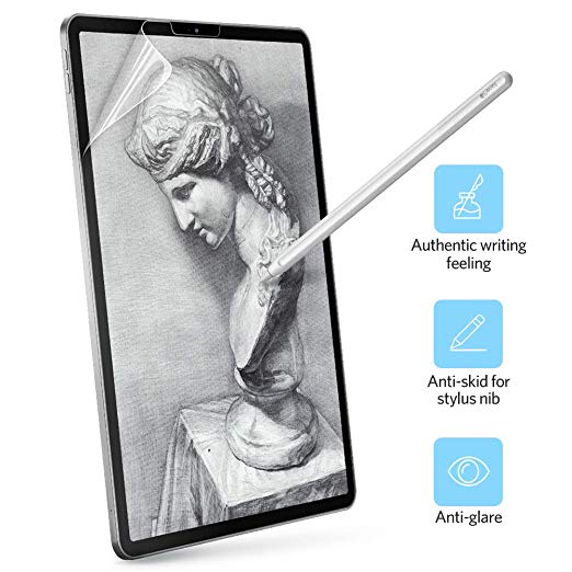 Benks for iPad Pro 12.9 Screen Protector Paper-Like Paper-Feel PET Film Writing [Apple Pencil 2nd Generation Compatible] Anti Glare/Scratch/Fingerprint for Apple iPad Pro 12.9” (2018)