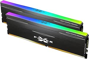 Silicon Power Gaming DDR4 32GB Kit (2 x 16GB) Zenith RGB 3600MHz (PC4 28800) C18 Desktop Memory Module Ram with Heatsink Black (SP032GXLZU360BDD)