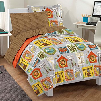 Dream Factory Casual Campout Comforter Set, Twin, Multicolor