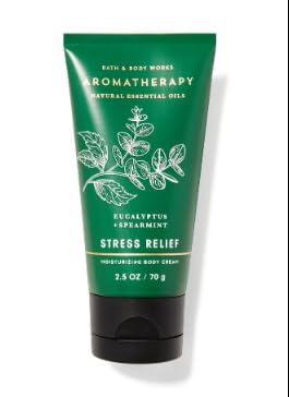 Bath and Body Works Travel Size Body Care - 2.5 Oz 24 Hour Moisture Body Cream - Many Scents! (Stress Relief - Eucalyptus   Spearmint)