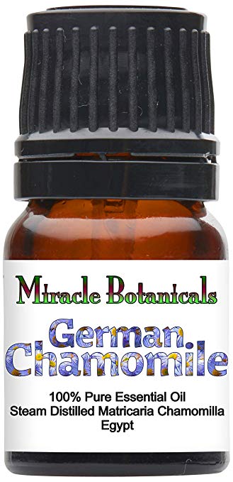 Miracle Botanicals German (Blue) Chamomile Essential Oil - 100% Pure Matricaria Chamomilla - Therapeutic Grade 2.5ml