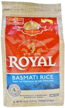 Royal Basmati Rice in Plastic Bag, 10 Pound