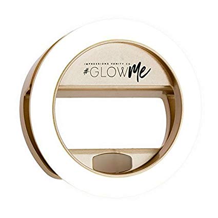 GlowMe Rechargeable 2.0 USB LED Selfie Ring Light by Impressions Vanity Co. (Gold)