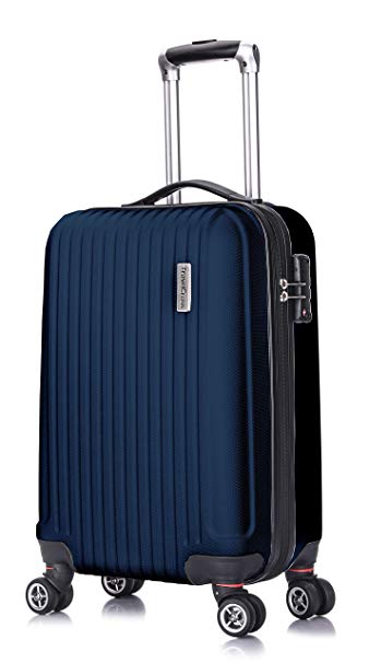 TravelCross Berkeley Classic 21'' Carry On Lightweight Hardshell Spinner Luggage (Dark Blue)