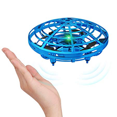 Growsland Hand Operated Drones Toys for Boys and Girls, Infrared Induction Flying Helicopter Ball Drone with LED Light UFO Toys Gifts for Indoor and Outdoor