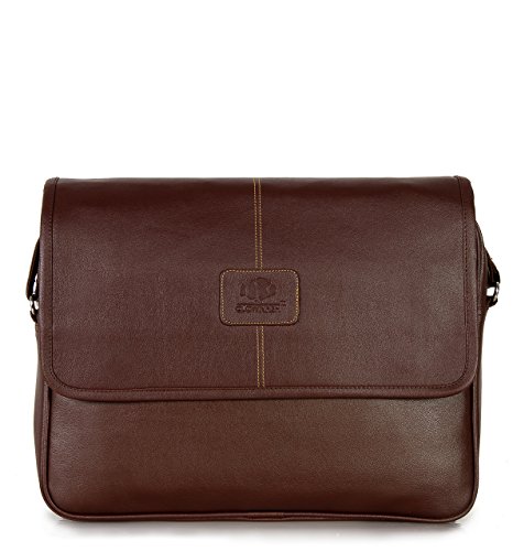 The Clownfish Signature Series Synthetic leather Brown 15.6 inch Laptop bag and Tablet Bag Messenger Bag