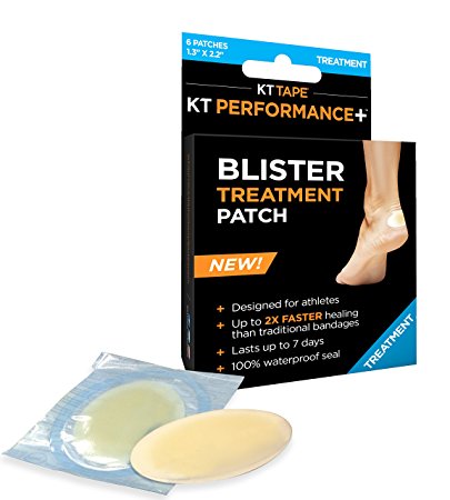 KT Tape KT Performance+ Blister Treatment Patch, Designed for Athletes, 100% Waterproof, Sterile, Hydrocolloid, 2x Faster Healing than Bandages