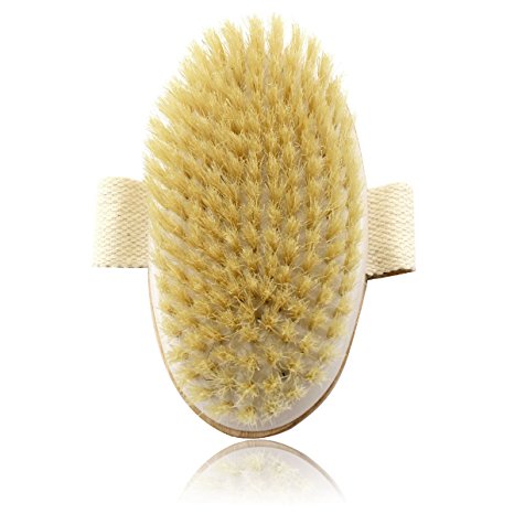 IBEET Dry Body Brush,Natural Bristle,3 Soft Style Exfoliating Scrub Brush For Remove Dead Skin