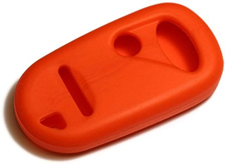 Orange Silicone Key Fob Cover Case Smart Remote Pouches Protection Key Chain Fits: Honda Element 03-08