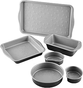 Farberware Disney Bake with Mickey Mouse Nonstick Bakeware Set/Baking Pans, 6 Piece - Black