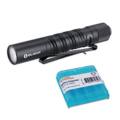 Olight I3T Dual-Output Slim EDC Flashlight with LumenTac Battery Organizer