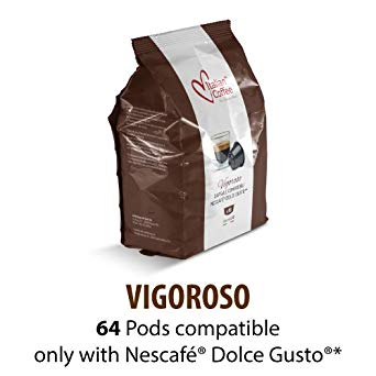 Nescafe Dolce Gusto Compatible Espresso pods, Italian Coffee Capsules (Vigoroso, 64 Pods)