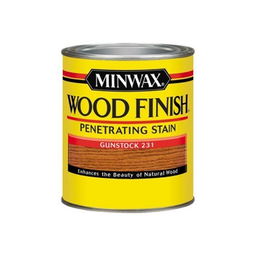 Minwax 700454444 Wood Finish Penetrating  Stain, quart, Gunstock