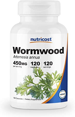 Nutricost Wormwood Capsules 450mg 120 Capsules - Veggie Caps, Gluten Free and Non-GMO