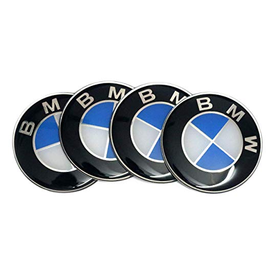 4x 65MM / 2.56" Epoxy Domed Decal Wheel Center Hub Cap Emblems Stikcer Badges for BMW