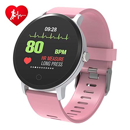 BingoFit Epic Smart Watch, Fitness Tracker Watch Waterproof IP67 Activity Tracker with Heart Rate Monitor,Calorie Counter,Sleep Monitor,Counter Pedometer Stop Watch for Women Men Call SMS Push for iOS Android Phone