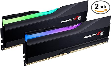 G.SKILL Trident Z5 RGB Series (Intel XMP 3.0) DDR5 RAM 32GB (2x16GB) 7200MT/s CL34-45-45-115 1.40V Desktop Computer Memory UDIMM - Matte Black (F5-7200J3445G16GX2-TZ5RK)