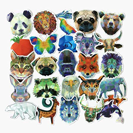 Jasion 35Pcs Sticker of Different Animals PVC Decals Waterproof Sunlight-Proof DIY Ideals for Cars Motorbikes Portable luggages Laptops