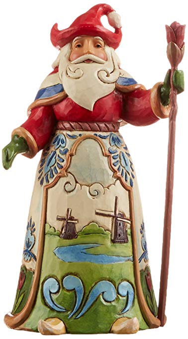 Jim Shore Heartwood Creek Dutch Santa Stone Resin Figurine, 7”