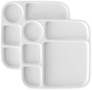 Nordic Ware Divided Meal Tray, Set of 2, White