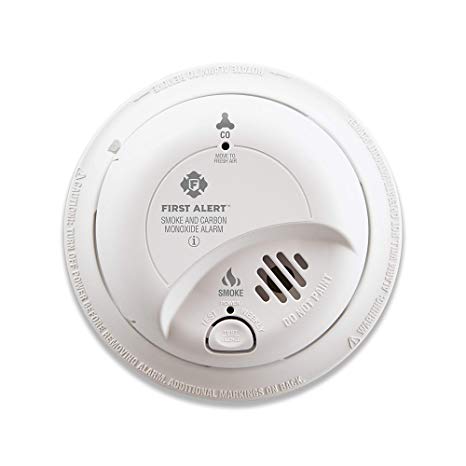 First Alert BRK SC9120LBL Hardwired AC Smoke and Carbon Monoxide (CO) Detector with 10 Year Sealed Battery Backup