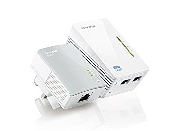 TP-Link TL-WPA4220KIT V1.20 AV600 2-Port Powerline Adapter Wi-Fi Extender/Wi-Fi Booster/Hotspot (Easy Configuration, Wi-Fi Clone for Smartphone/Tablets/Laptop), UK Plug - Pack of 2