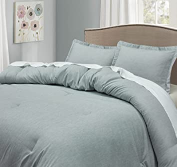 CozyLux Queen Comforter Set Greyish Green Cationic Dyeing 3-Piece Soft Bed Set Sage Luxury Lightweight Fluffy Microfiber Down Alternative Duvet Insert for All Season (1 Comforter, 2 Shams)