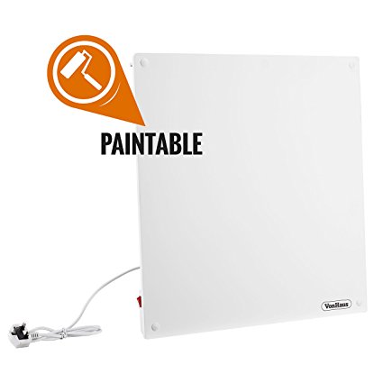 VonHaus 500W Low Energy Paintable Slimline Electric Wall Mounted Ceramic Eco Panel Heater