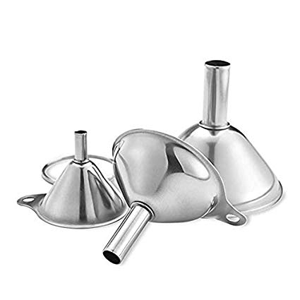 Stainless Steel Funnels, Set of 3