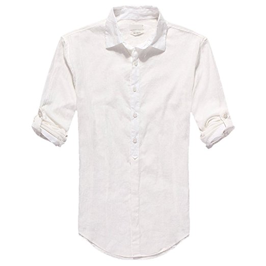 Zbrandy Men's Cotton Linen Blend Shirts
