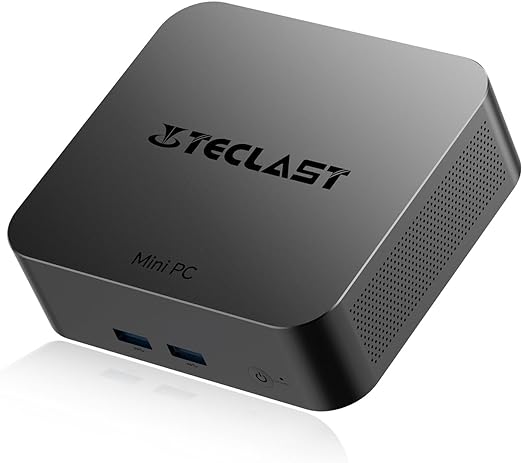 TECLAST Mini PC N20Pro,16GB DDR4 512GB PCIe SSD NVMe,Ordenador Portatil Intel Celeron N95,4K,Ordenador de Sobremesa 2500Mbps RJ45,USB3.2x2/HDMIx2/Type-C para 2.4GHz 5GHz Oficina/Negocio