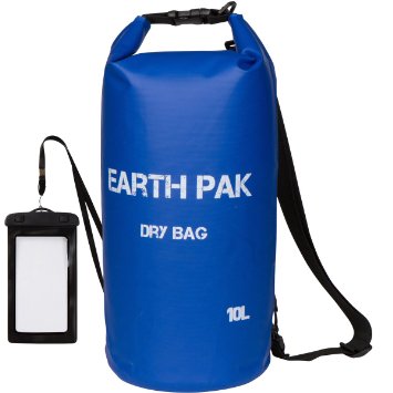 Earth Pak- Waterproof Dry Bag - Roll Top Dry Compression Sack Keeps Gear Dry for Kayaking, Beach, Rafting, Boating, Hiking, Camping and Fishing